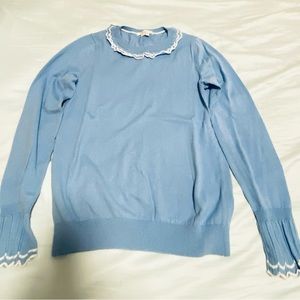 Boden sweater with lace trim size S